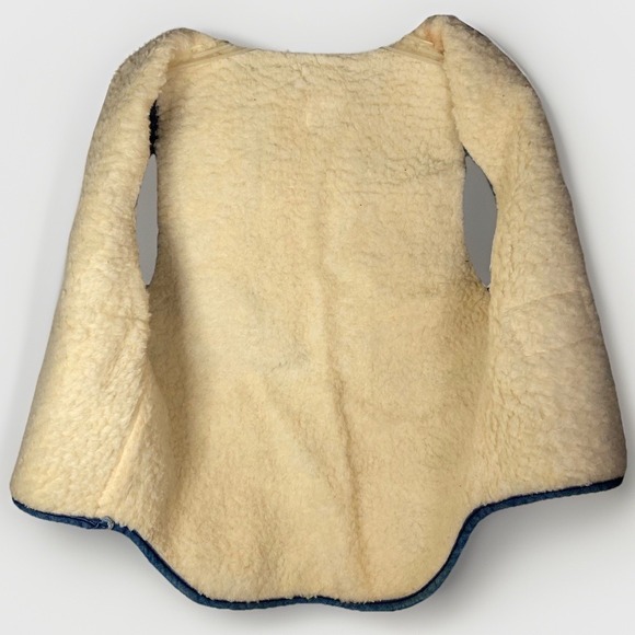 Vintage Carhartt Denim Sherpa Vest Mens Large Workwear Trucker Lined - Picture 5 of 15